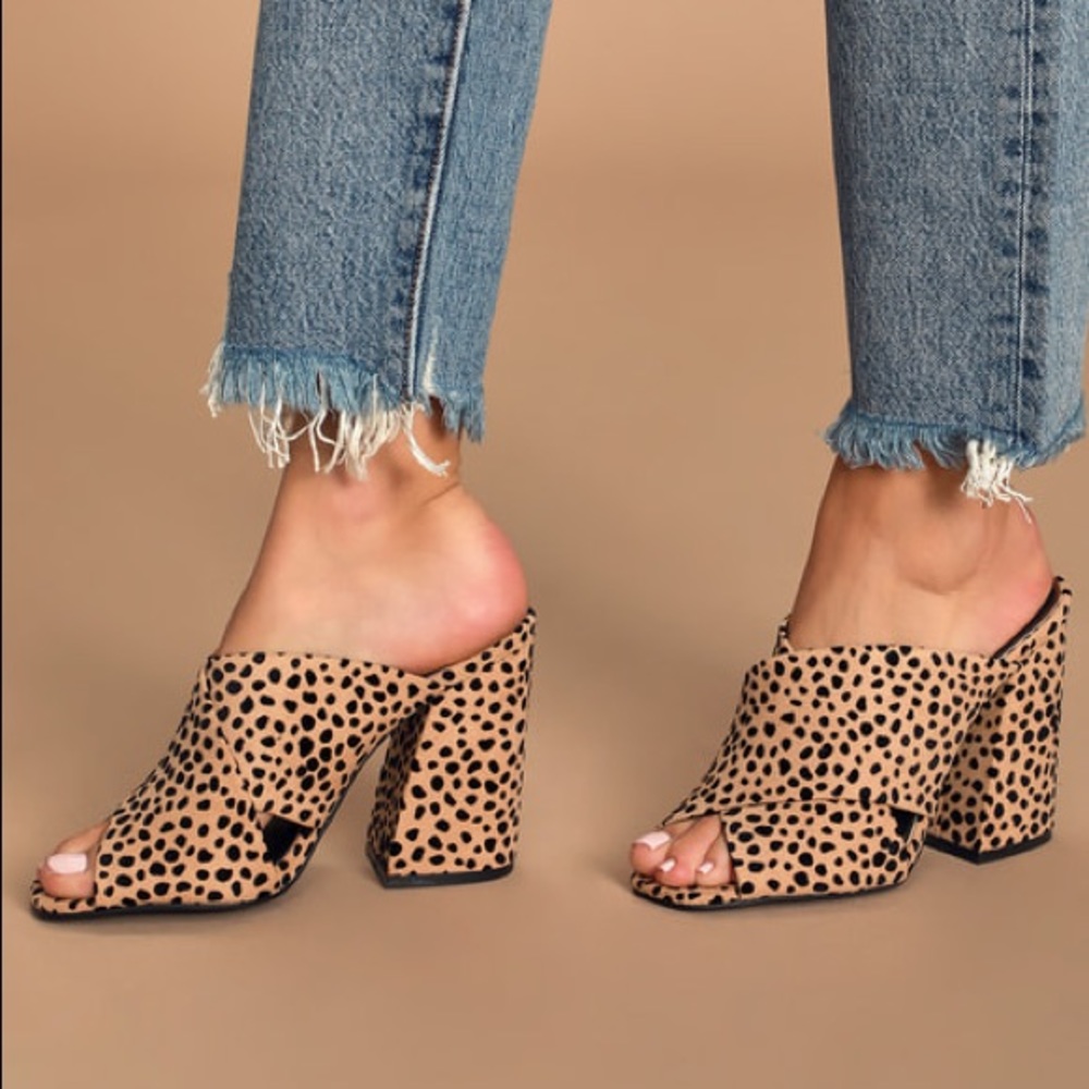 Aleka Leopard Spot Mules🆕